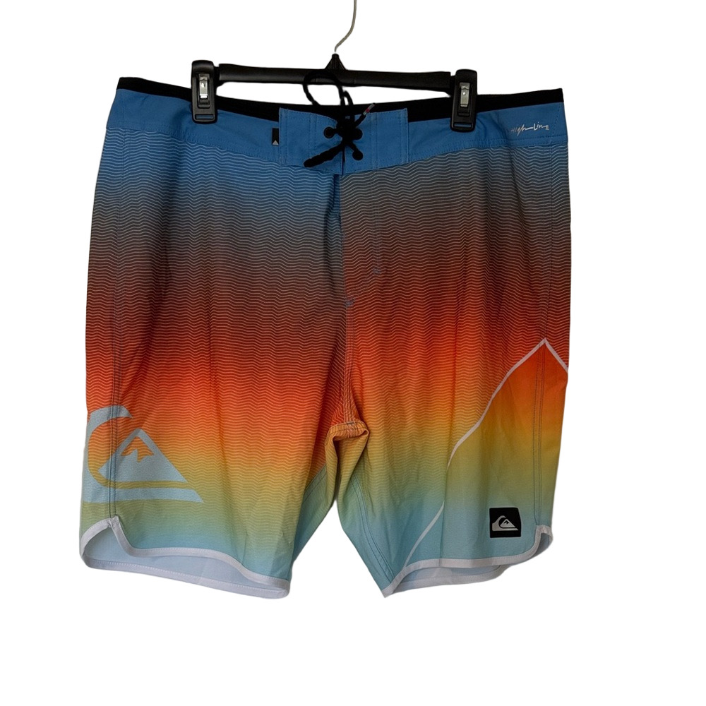Quiksilver Men's Multicolor Board Shorts Blue, Orange, Red Size 38